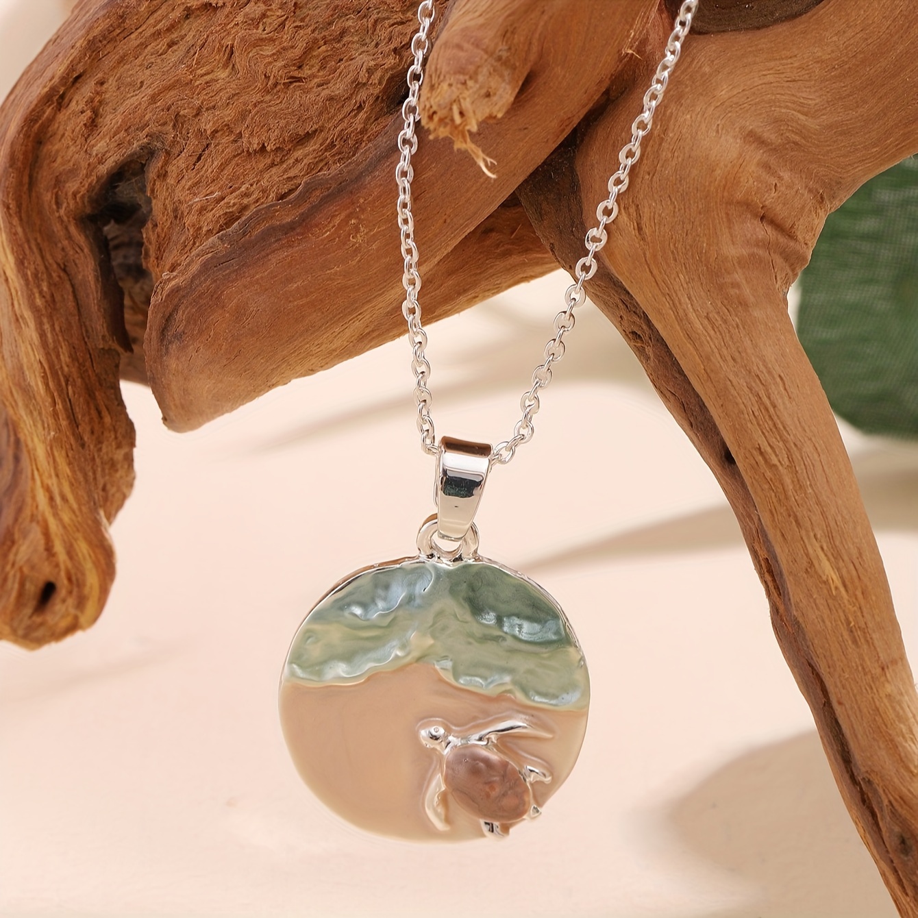 Ocean Series Turtle Pendant Necklace Nautical Theme Jewelry Set